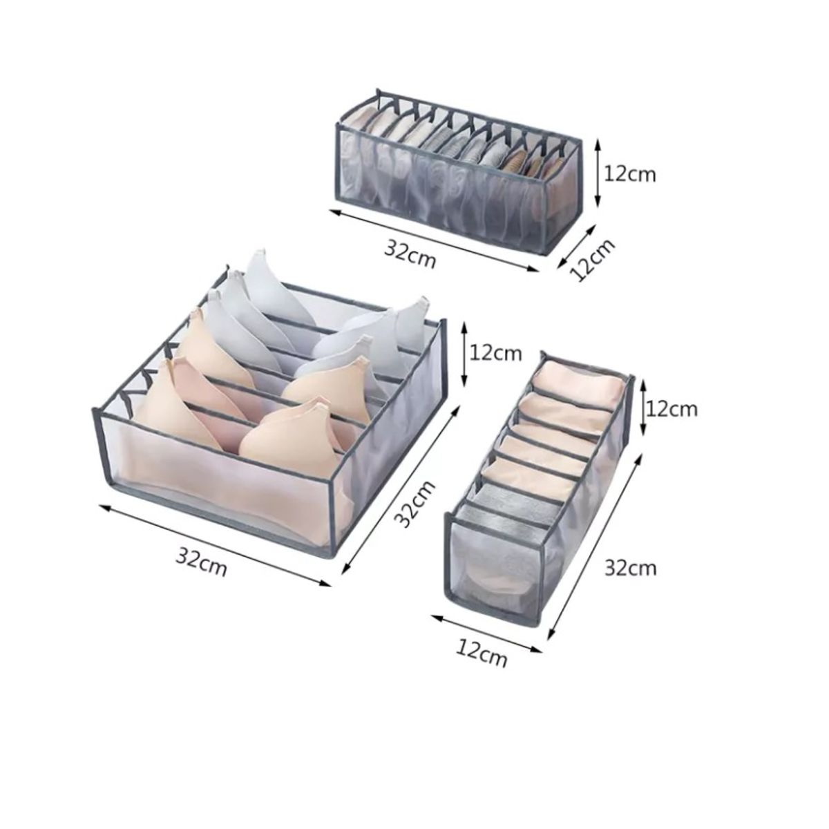 GENERICO - Organizador de ropa interior medias x3 divisiones