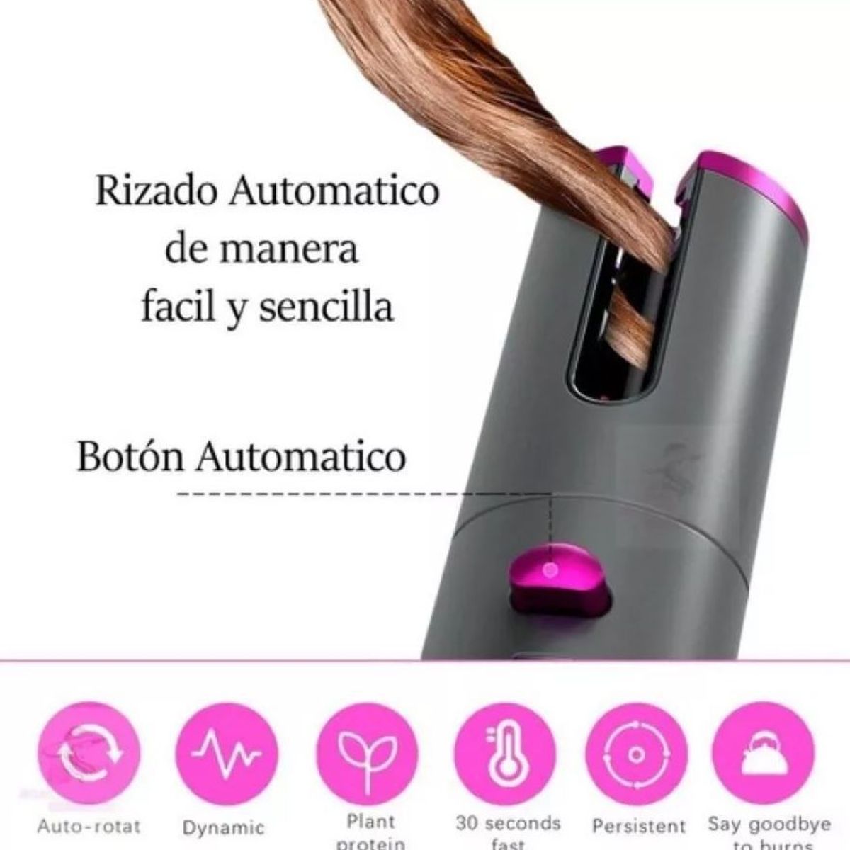 ZHOPI CO - Rizador Cabello Automatico Inalambrico Recargable