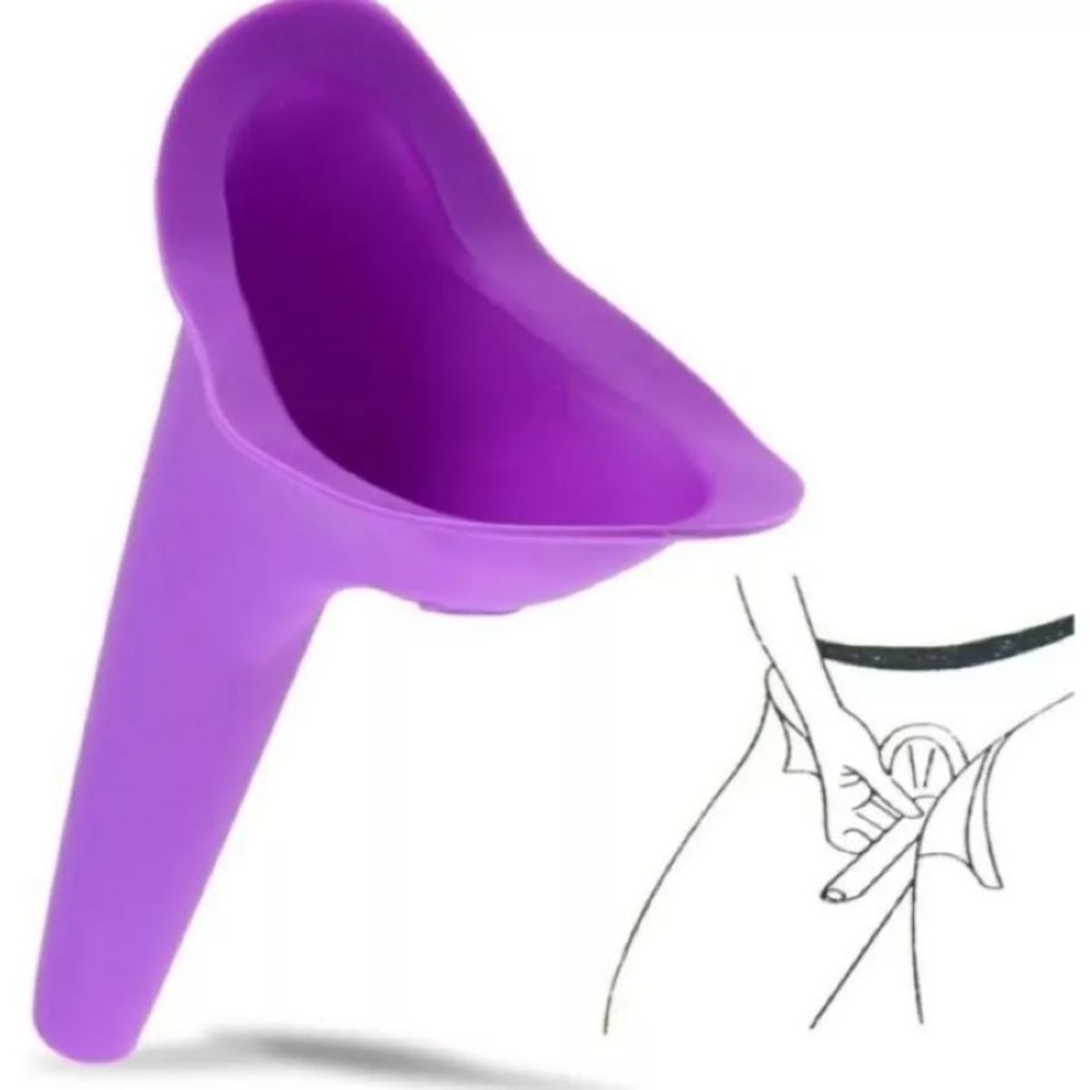 GENERICO - Dispositivo femenino para orinar de pie lady pis embudo copa  mujer