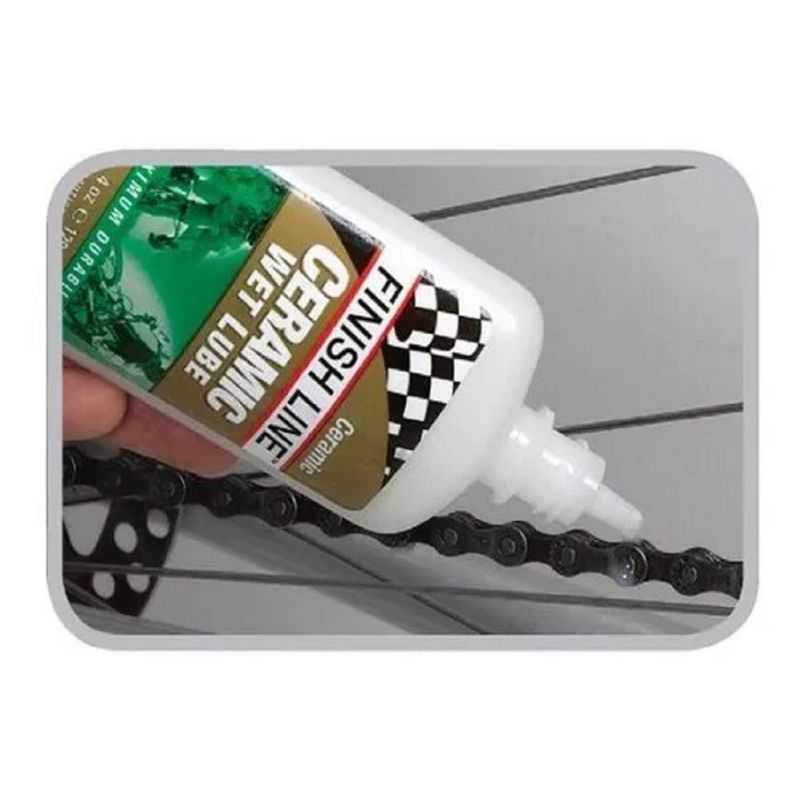 FINISH LINE - Lubricante cerámico húmedo Finish Line 2oz/60ml Bicicleta cadena