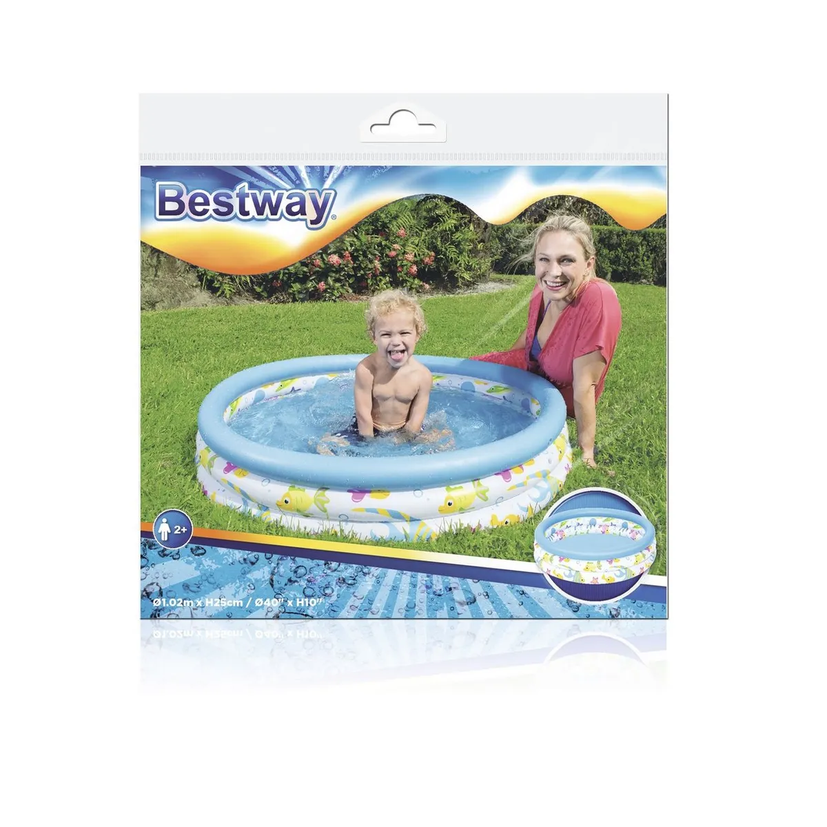 BESTWAY - Piscina Inflable Redonda Bestway Coral Kids 51008 101l