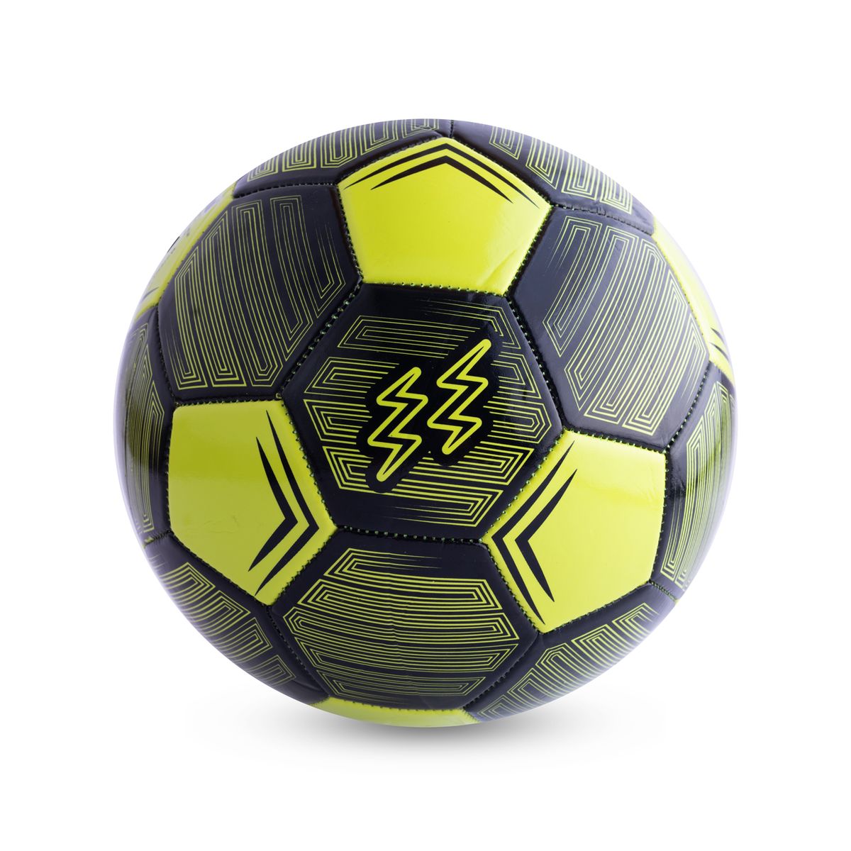 ZOOM SPORT - Balon de Futbol Entrenamiento N-5 Manchas Negro-Amarillo ZOOM