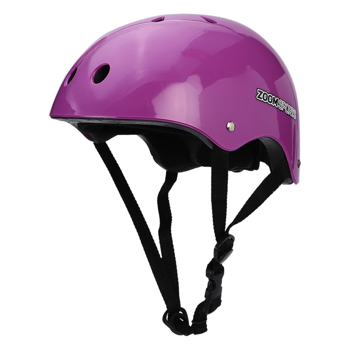 ZOOM SPORT - Casco Bicicleta Skate y Patinaje Morado Talla S 50-54 cm