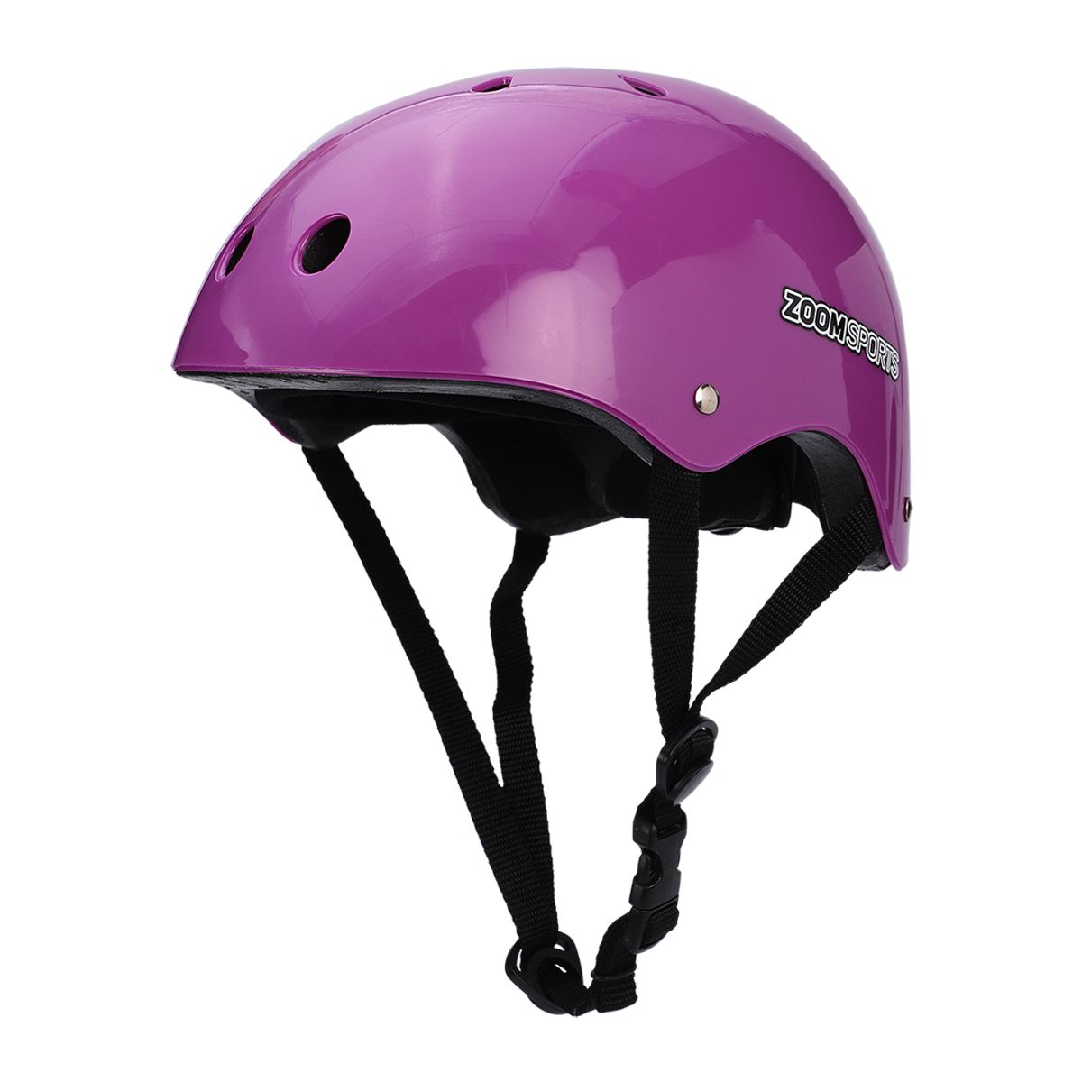 ZOOM SPORT - Casco Bicicleta Skate y Patinaje Morado Talla S 50-54 cm