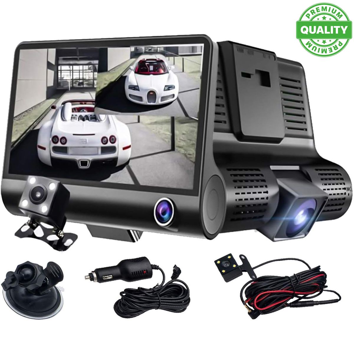 ONE PIXEL - Cámara Para Carro Dvr 3 Lentes 1080p Full Hd One Pixel