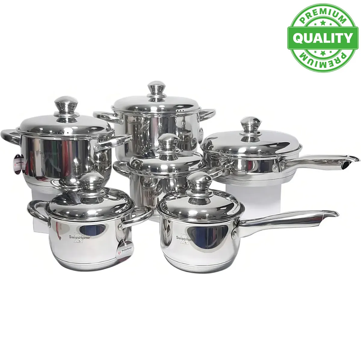 ONE PIXEL - Set Juego de Ollas en Acero Quirúrgico Bateria de 12 Piezas One Pixel