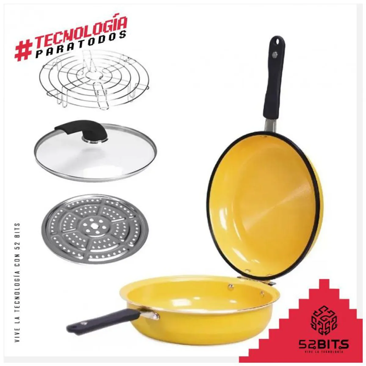 RENAHOUSE - Sarten Doble Cara Antiadherente