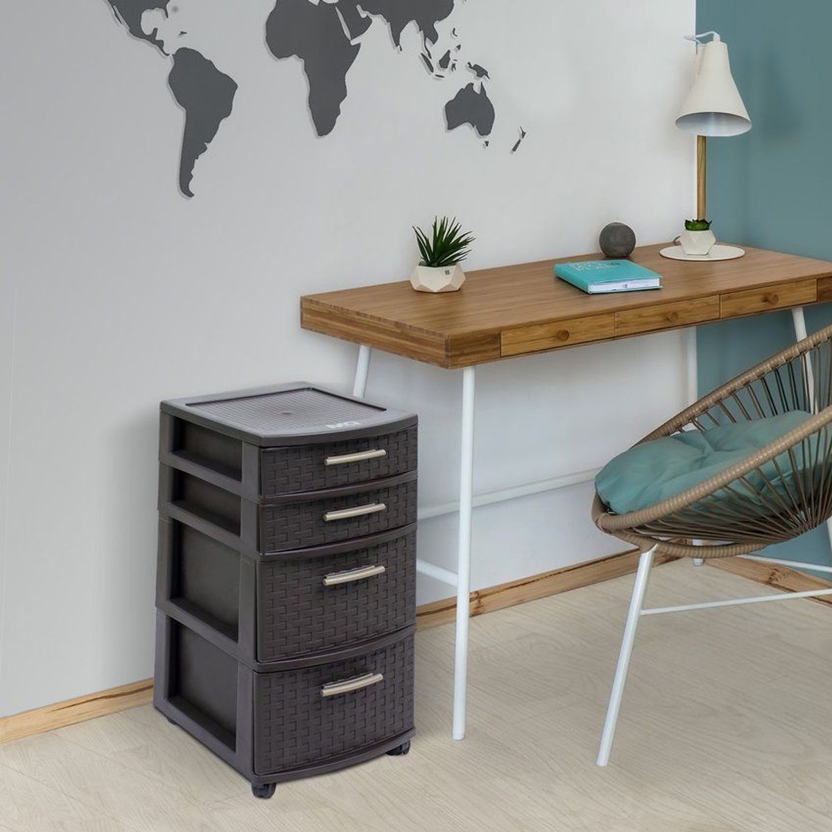 PLASTICOS MQ - Gavetero Modular Infinity 4 Niveles Marca Mq