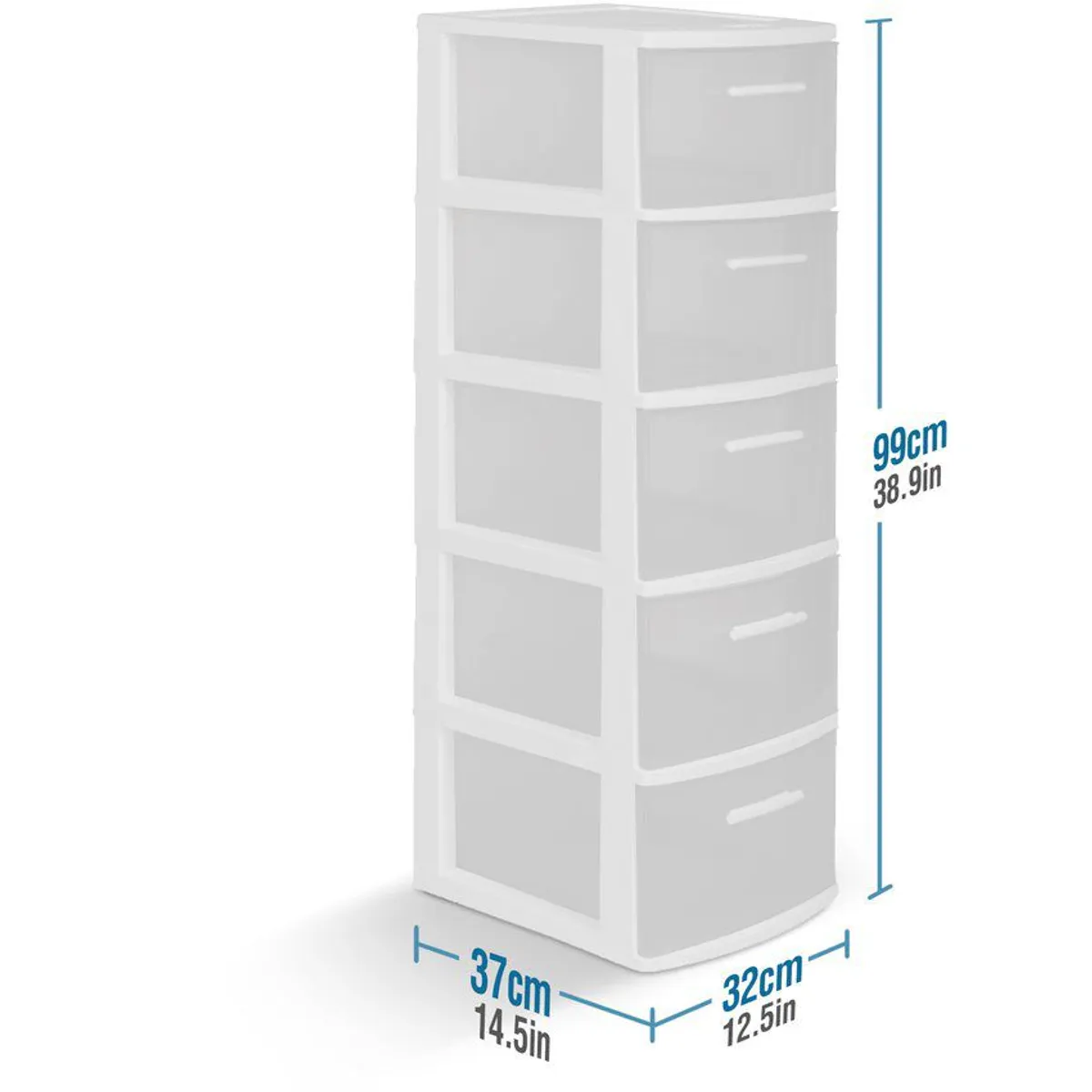 PLASTICOS MQ - Cajonero Organizador 5 Niveles Plástico  – MQ