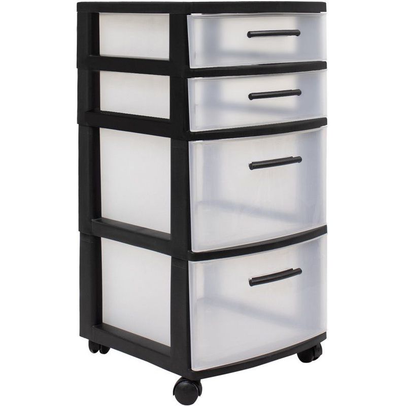 PLASTICOS MQ - Cajonero Gavetero Modular Eclypse 4 Niveles Marca Mq