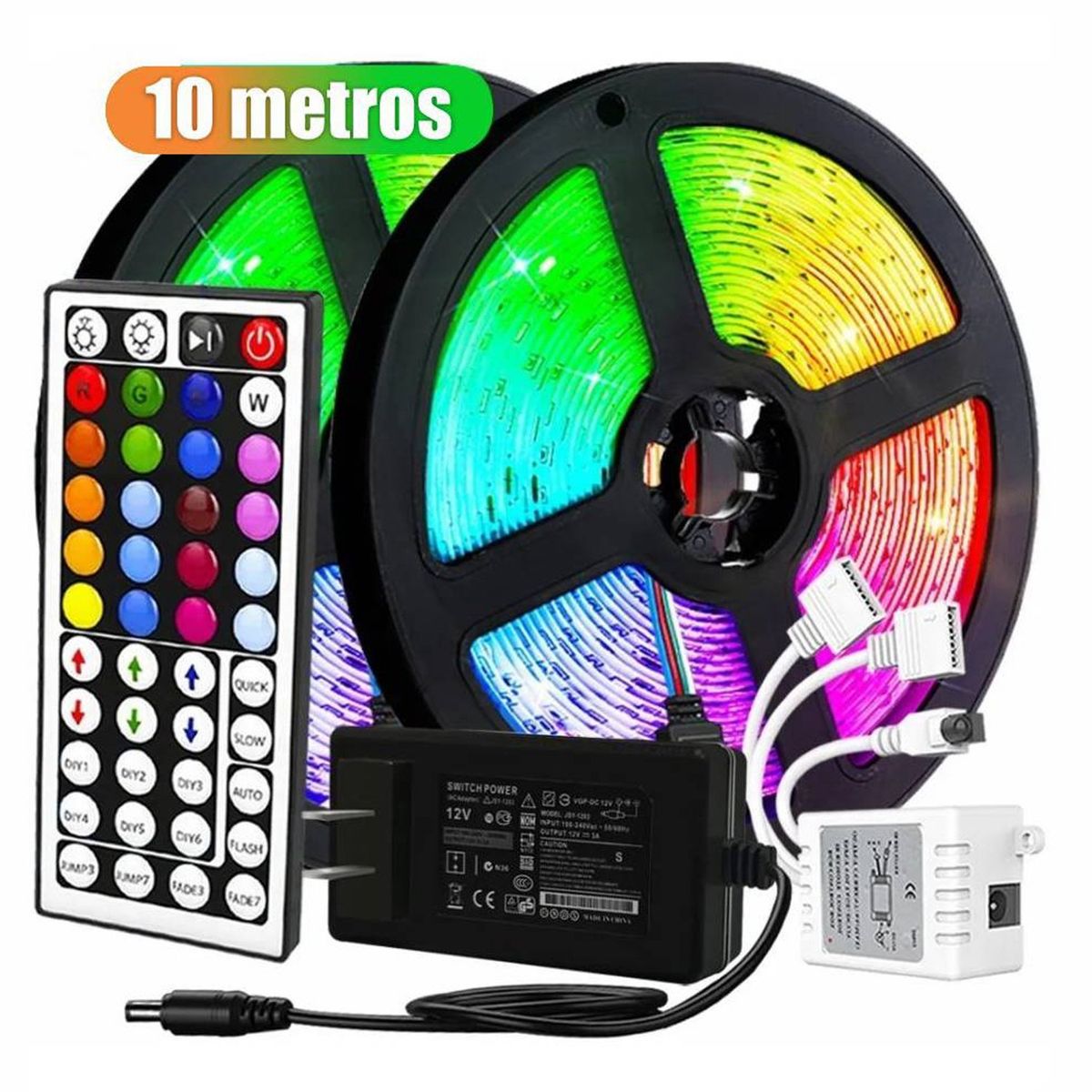 ONE PIXEL - Cinta De Luz Led RGB 10 Metros Tira Led+Control Bluetooth ONE PIXEL