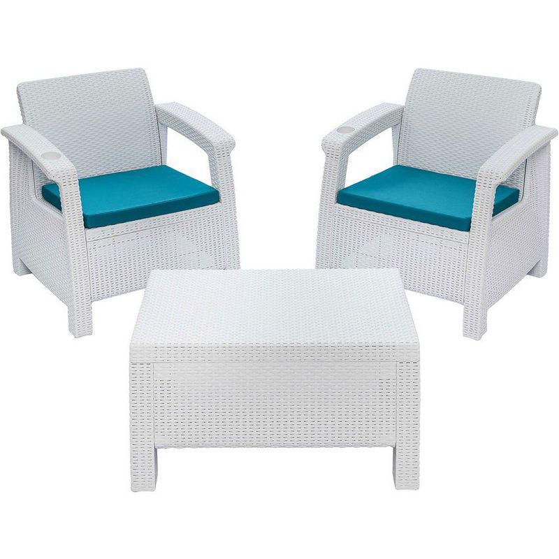 PLASTICOS MQ - Juego De Sala Ferrara Estar Para Exterior Rattan Mq