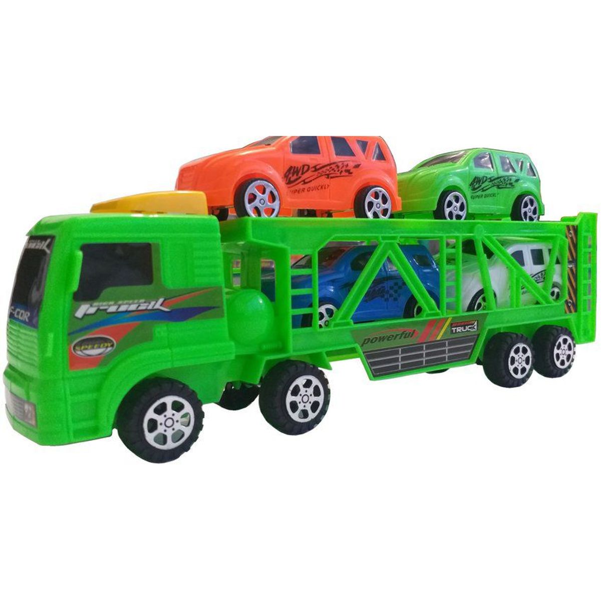 GENERICO - Carro fricción tipo niñera, set de 4 carros de juguetes,.