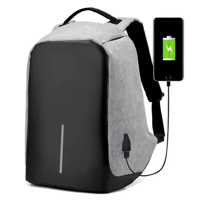 ONE PIXEL - Maleta Antirrobo Impermeable Con Cable USB Gris ONE PIXEL