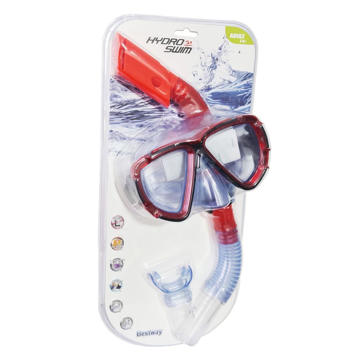 BESTWAY - Careta Snorkel Kit Buceo Resistente Ajustable Bestway 24032