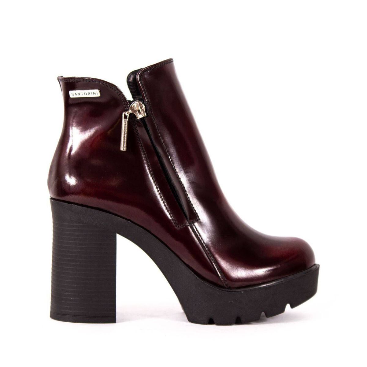 SANTORINI - Botines mujer santorini tacón 9.5 jana cuero