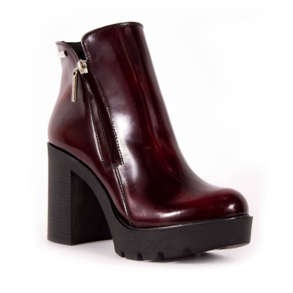 SANTORINI - Botines mujer santorini tacón 9.5 jana cuero