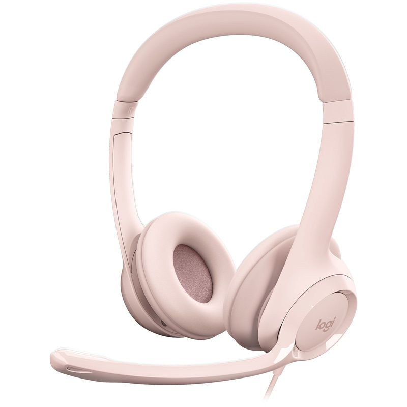 LOGITECH - Diadema Con Microfono Logitech Usb H390 Rosado