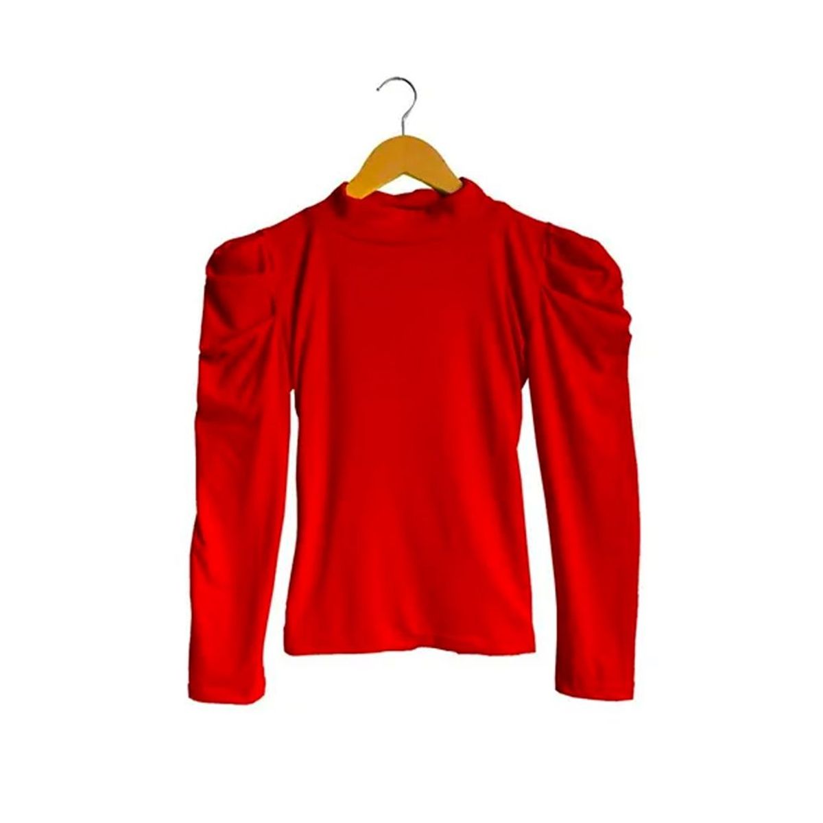 SYK - Blusa para mujer manga larga rojo