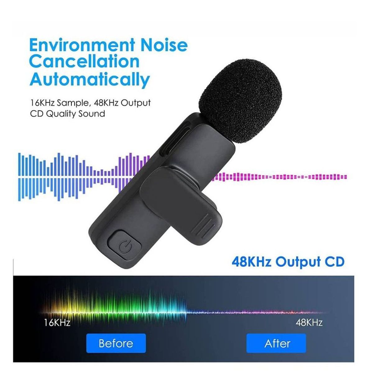 ONE PIXEL - Microfono De Solapa Inalambrico lLightning Doble Transmisor