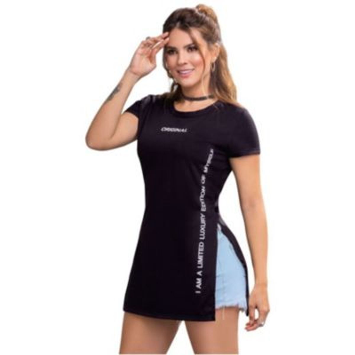 ATYPICAL - Blusón Juvenil Para Mujer Atypical -Negro