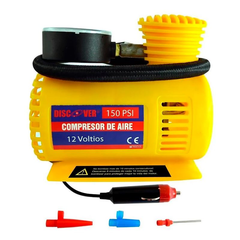 DISCOVER - Mini Air Compresor de emergencia 150 PSI DC 12V FY-004