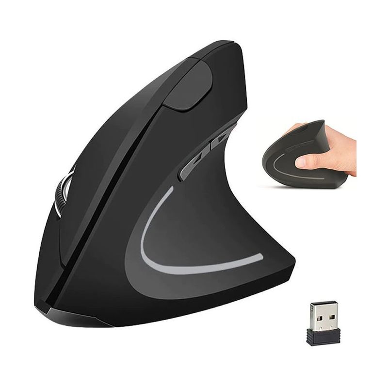 GENERICO - Mouse ergonomico 5d inalambrico pilas