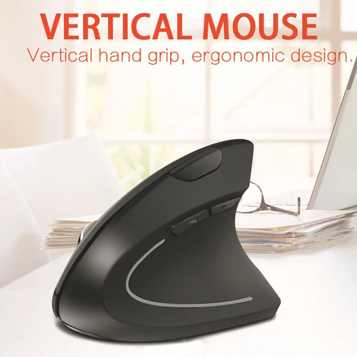 GENERICO - Mouse Ergonomico Vertical  Inalambrico Recargable