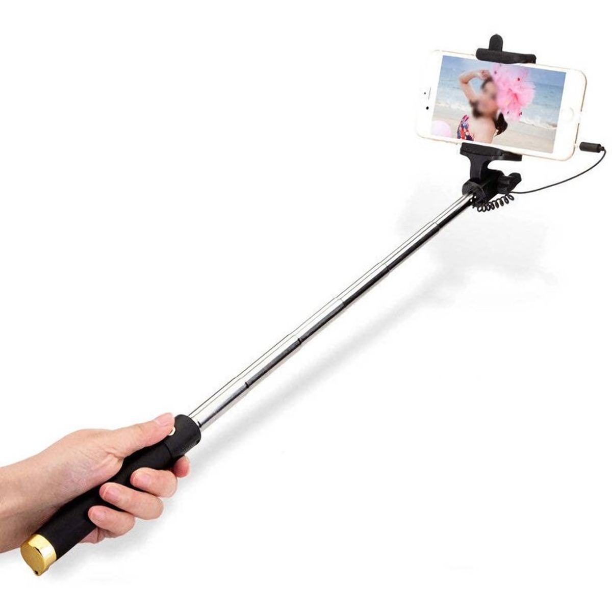 GENERICO - Palo Selfie Negro Selfie Stick 78cm