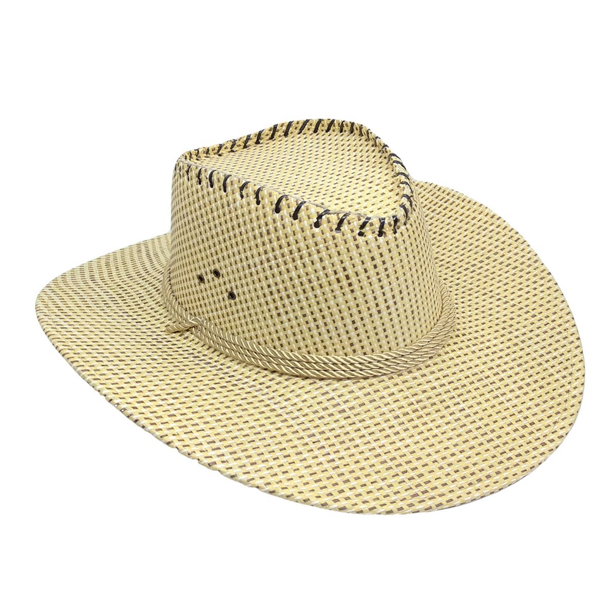 VELBROS - Sombrero Vaquero Texano Llanero Norteño Hombre Mujer Sol - Beige