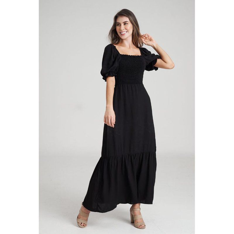RAGGED - Vestido santorini ragged negro