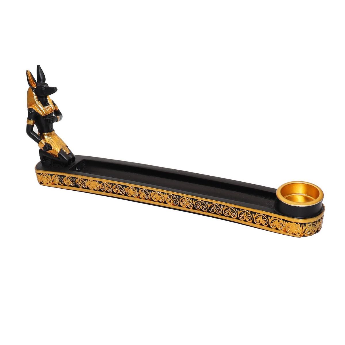 DAYOSHOP - Porta Incienso Egipcio Dios Anubis  Varitas De Incienso