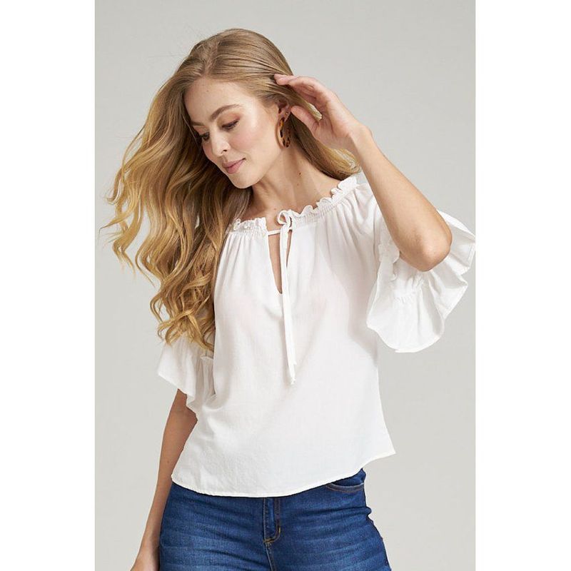 RAGGED - Blusa antonieta ragged blanco