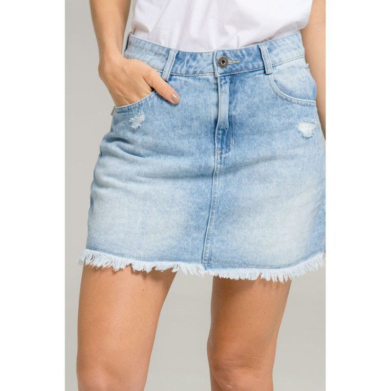 RAGGED - Falda maine ragged azul