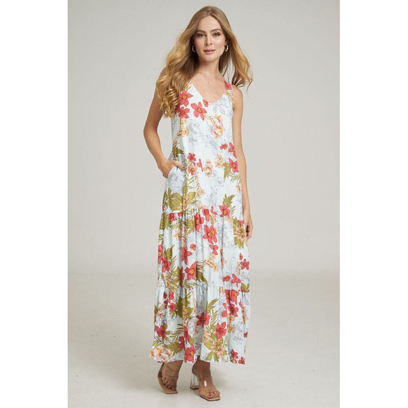 RAGGED - Vestido mali ragged verde