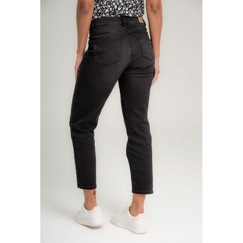 RAGGED - Jean mom ragged negro
