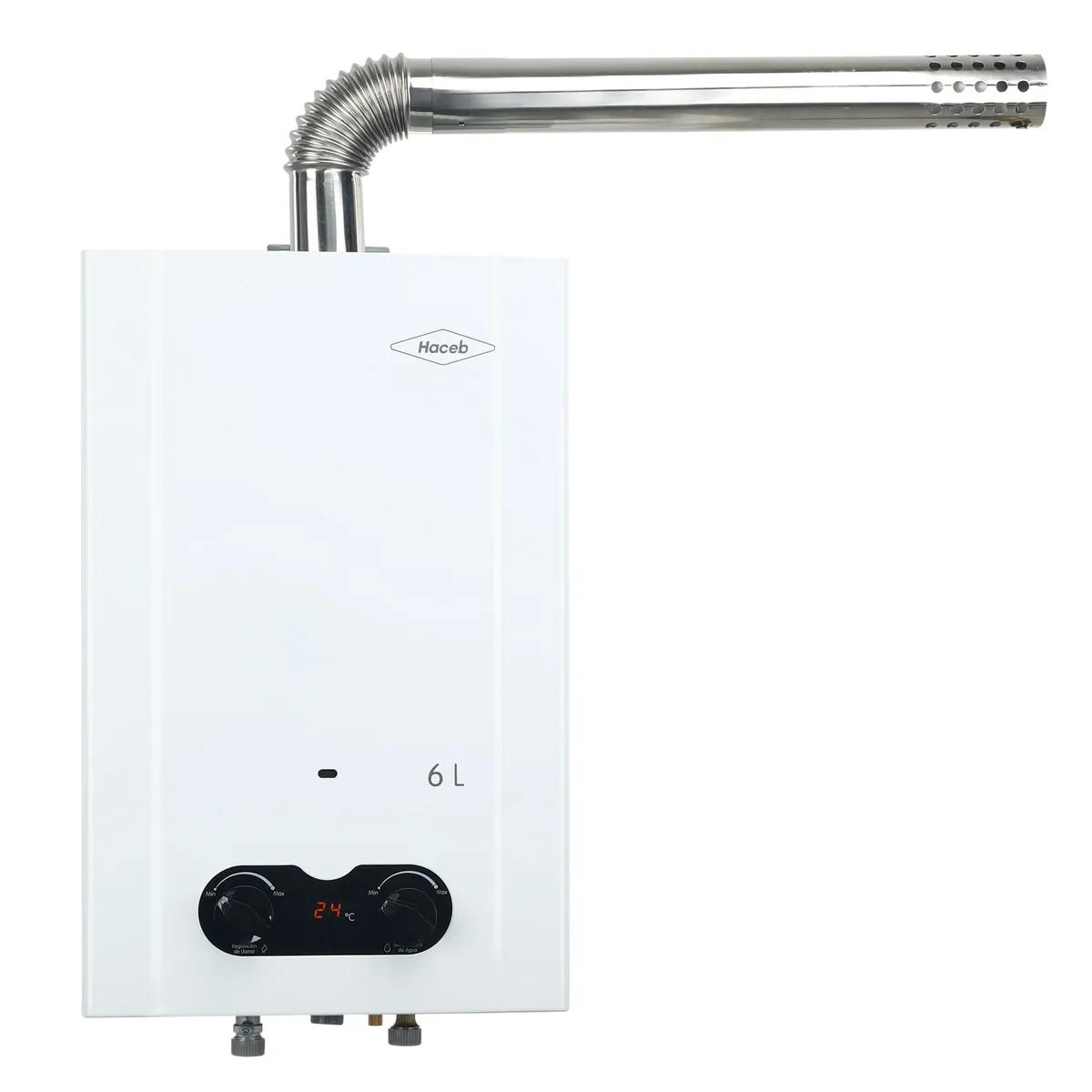 HACEB - Calentador paso tiro forzado 6 L gas natural blanco Haceb