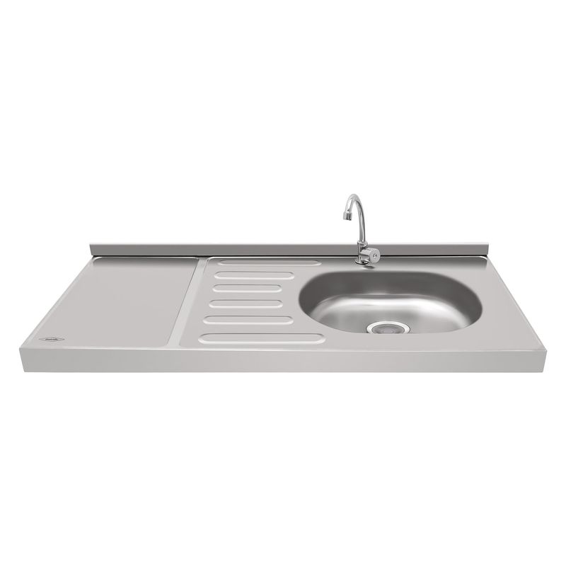 HACEB - Meson Ovata Inox 1.20 metros pozuelo derecho Haceb