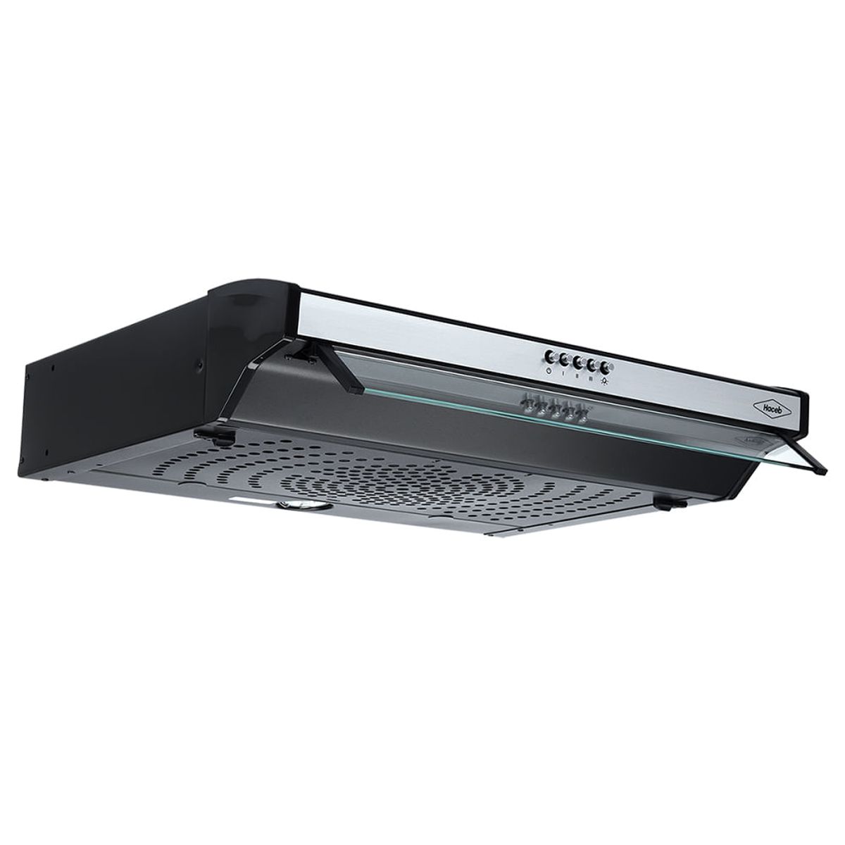 HACEB - Campana Kala Inox Negra 60cm 3 velocidades Haceb