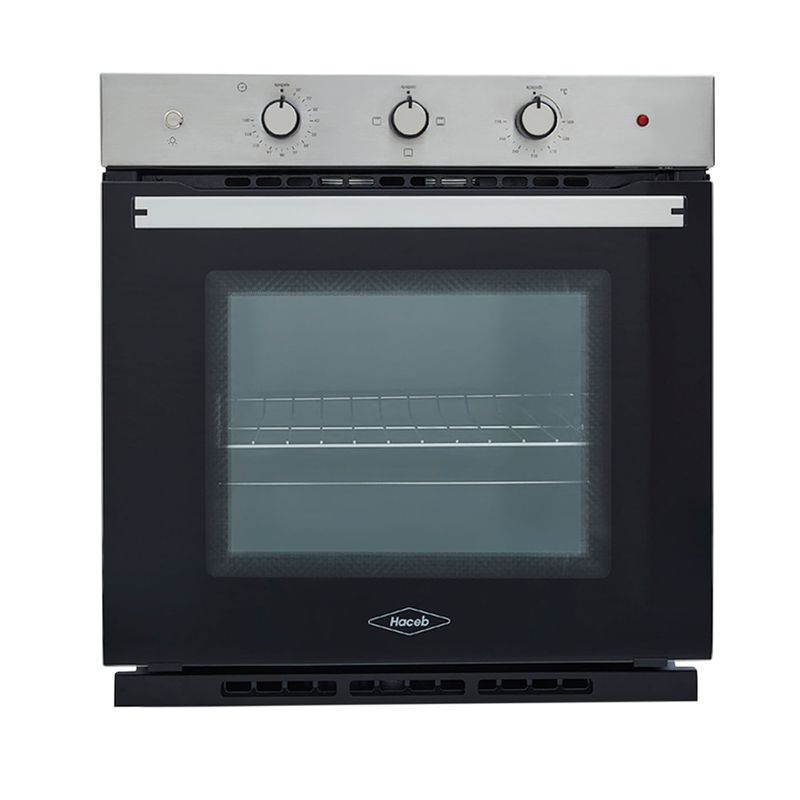 HACEB - Horno eléctrico Tofu 60 cm Inox con vidrio negro 220V Haceb