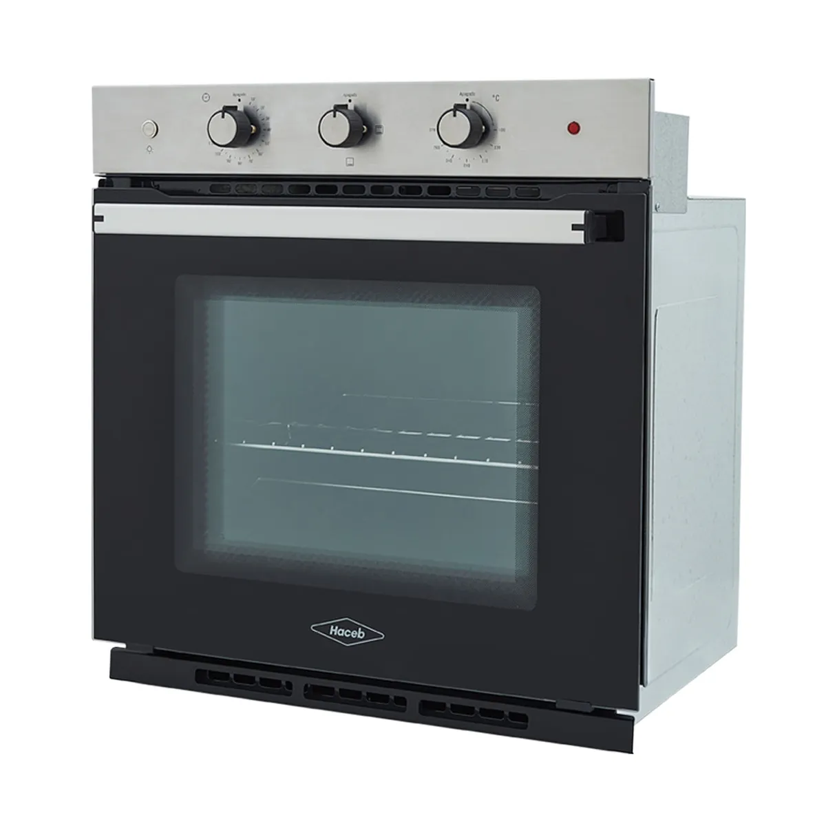 HACEB - Horno eléctrico Tofu 60 cm Inox con vidrio negro 220V Haceb
