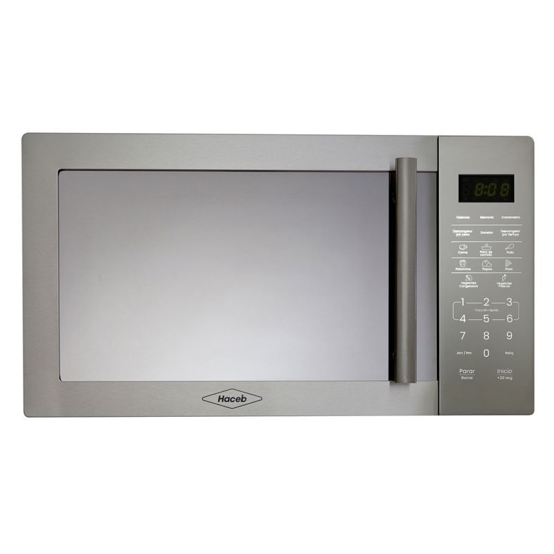 HACEB - Horno Microondas Haceb Inox Con Grill Y Manija 1.1 (31 Litros)