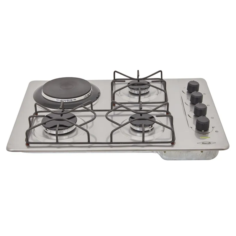 HACEB - Estufa de empotrar Inox 60X43 cm mixta 120V gas natural Haceb
