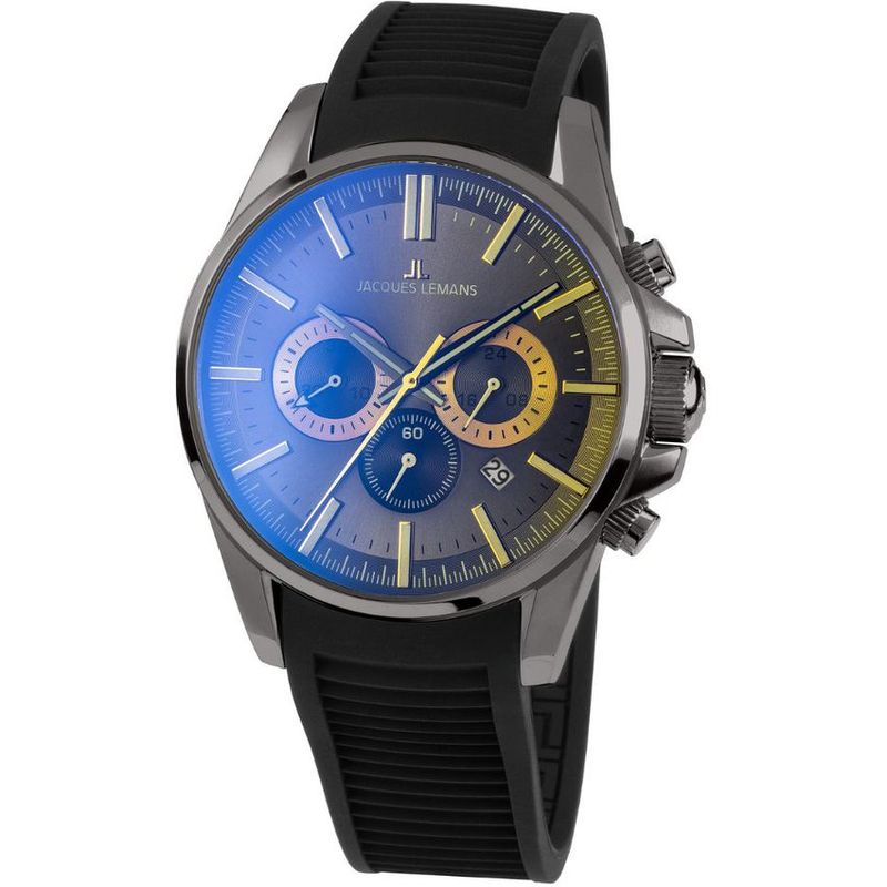 JACQUES LEMANS - Reloj hombre gris JL con 5 Complementos Premium