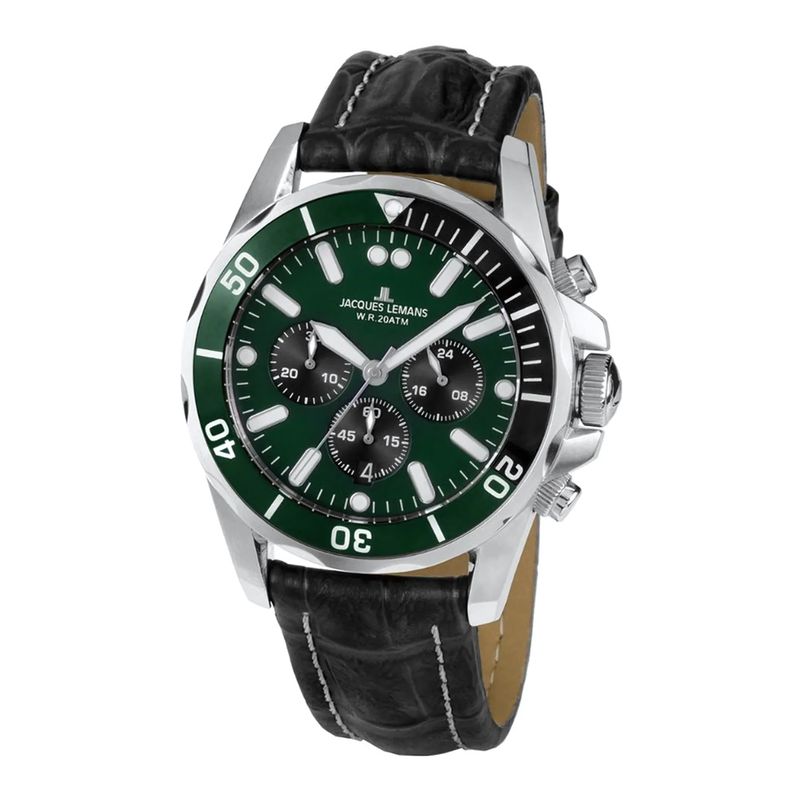 JACQUES LEMANS - Reloj hombre negro JL con 5 Complementos Premium