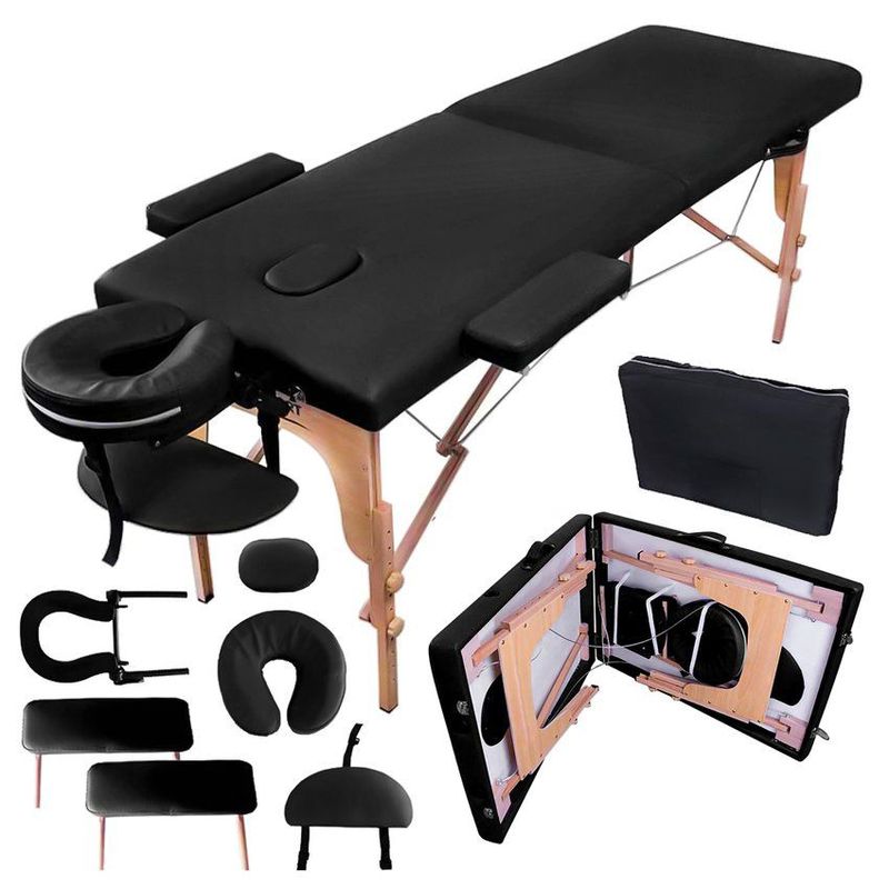 STAY ELIT - Camilla Reclinable Plegable para Masajes Portátil Color Negro