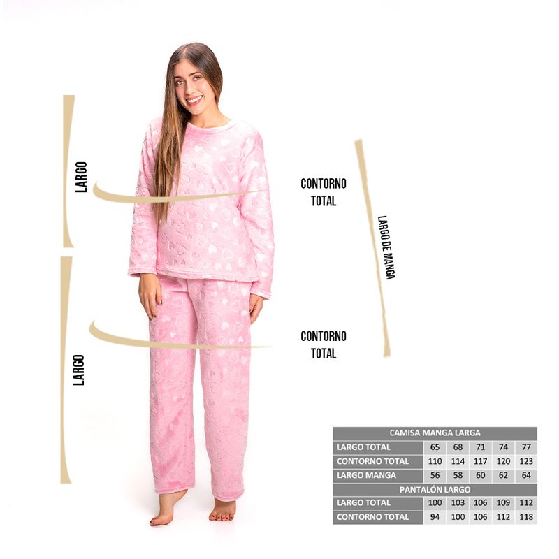 Pijama Térmica Jimena Para Mujer Rosada (Sensación Piel de Conejo