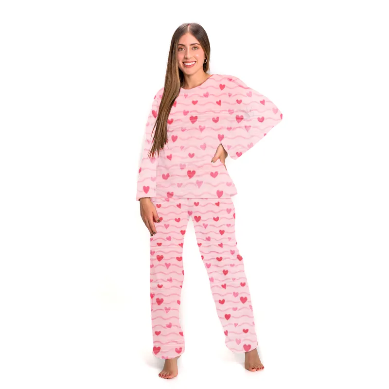 Pijama Térmica Jimena Para Mujer Rosada (Sensación Piel de Conejo