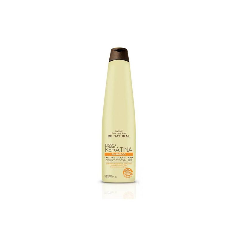 BE NATURAL - Shampoo be natural liso keratina 350ml