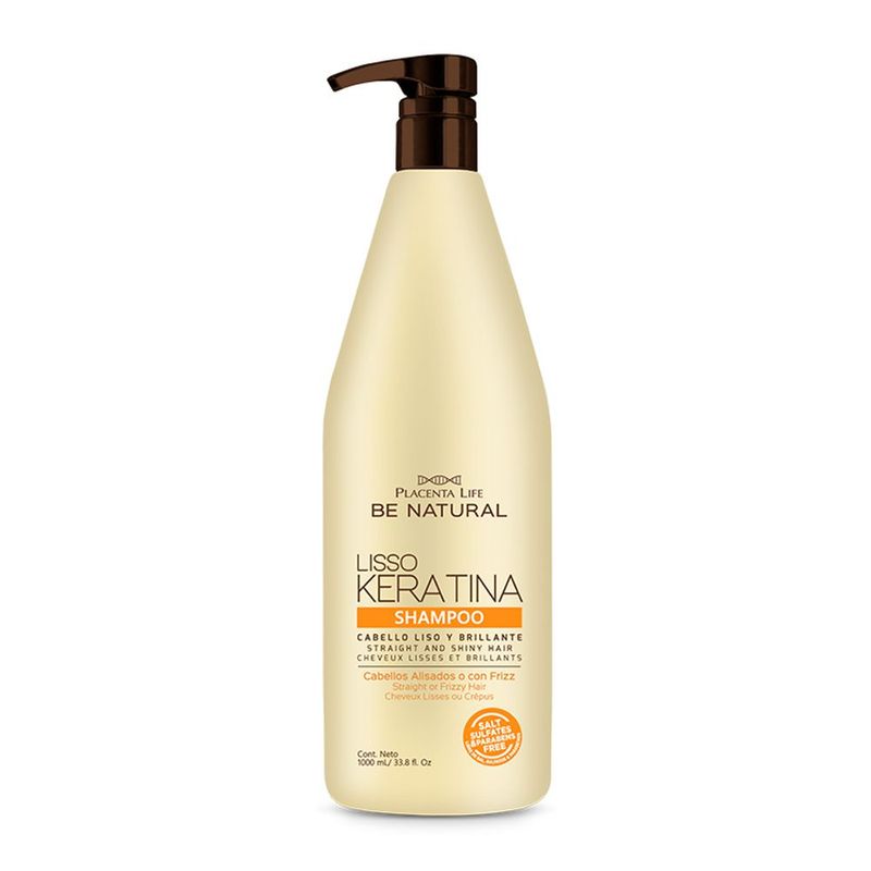 BE NATURAL - Shampoo be natural liso keratina 1000ml